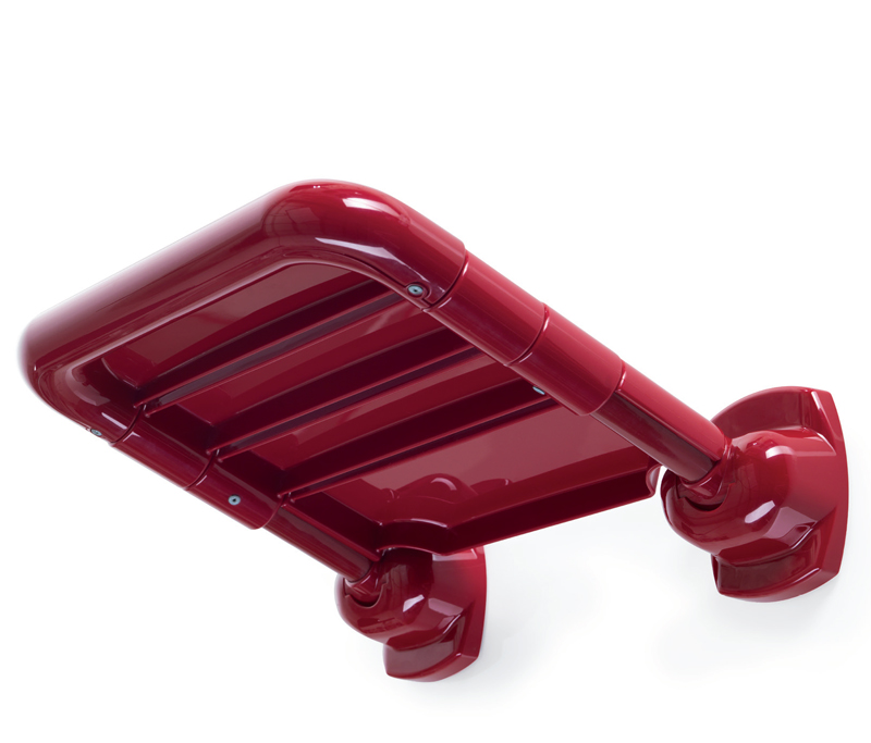 Disabled Folding Seat With L Shaped Shower Curtain Rod