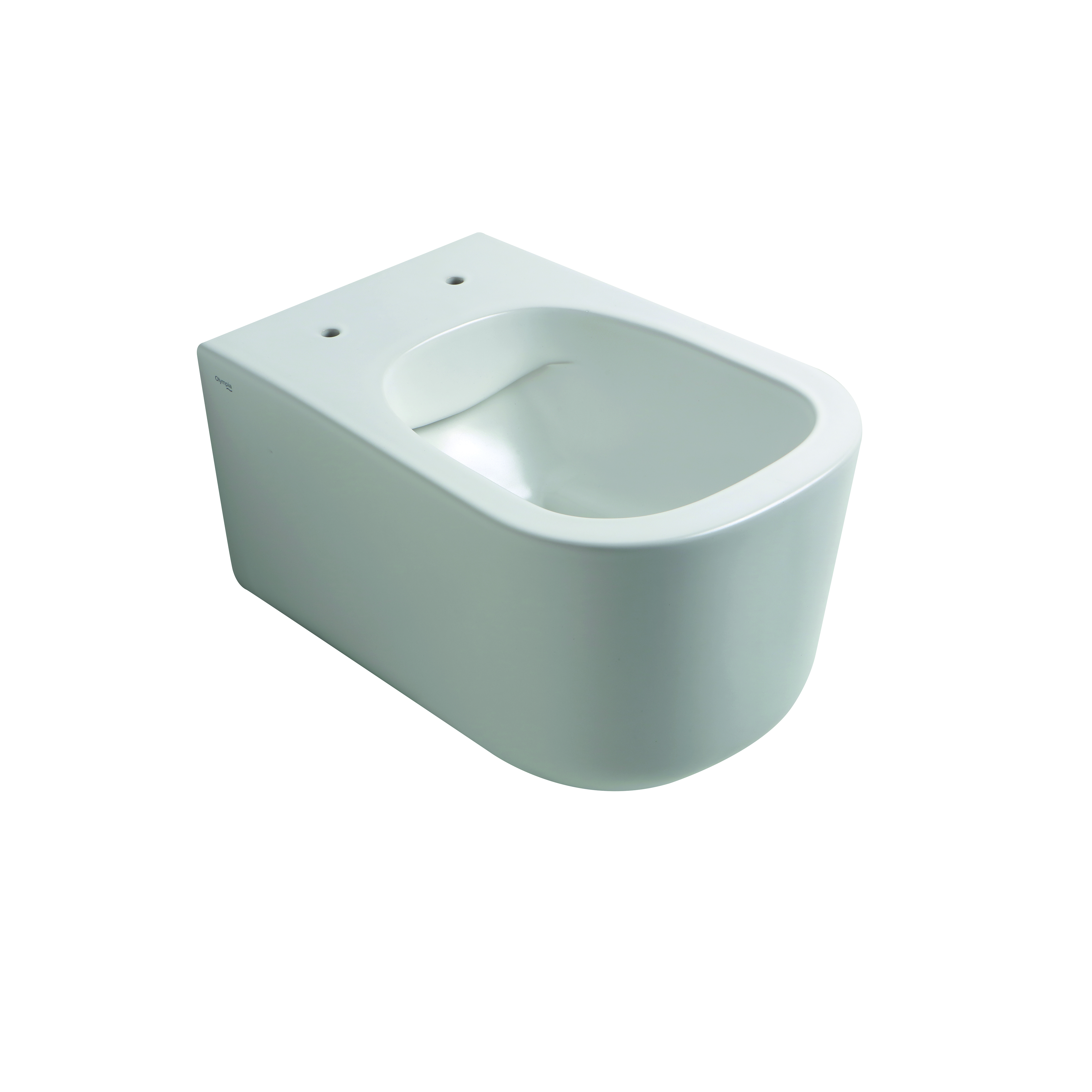 Rimless toilet, wall-hung