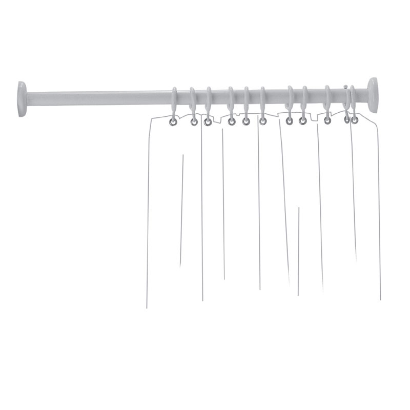 Straight Shower Curtain Rod, Colored Nylon