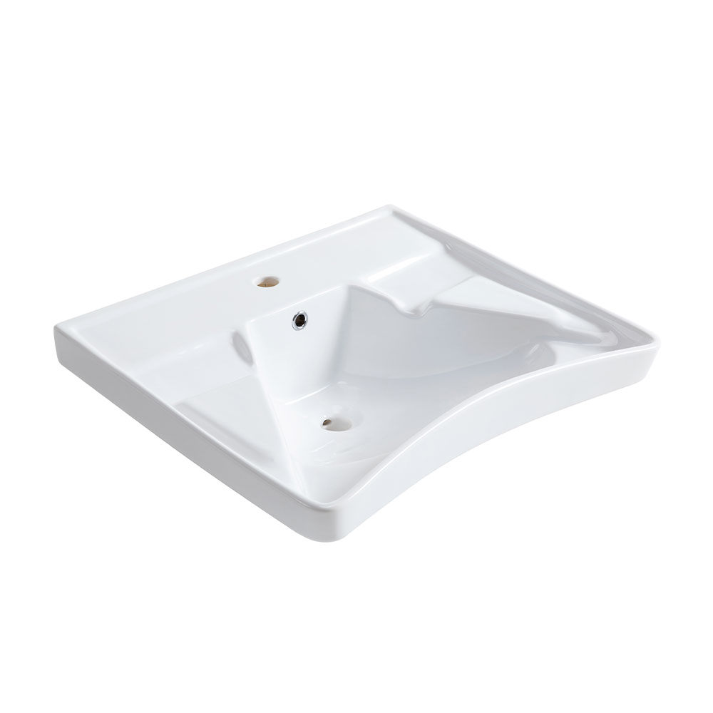 Lavabo ergonomico munito di supporto poggia gomiti