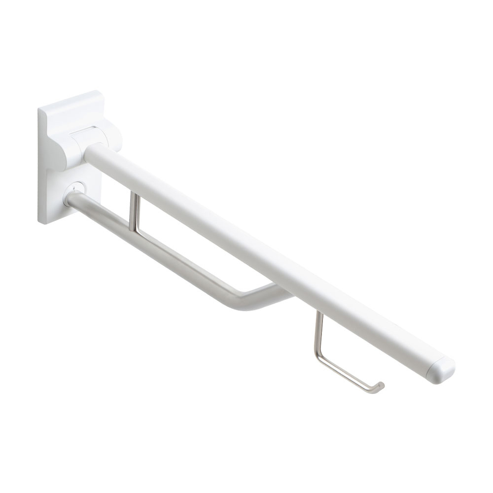 Folding and removable support with roll paper holder