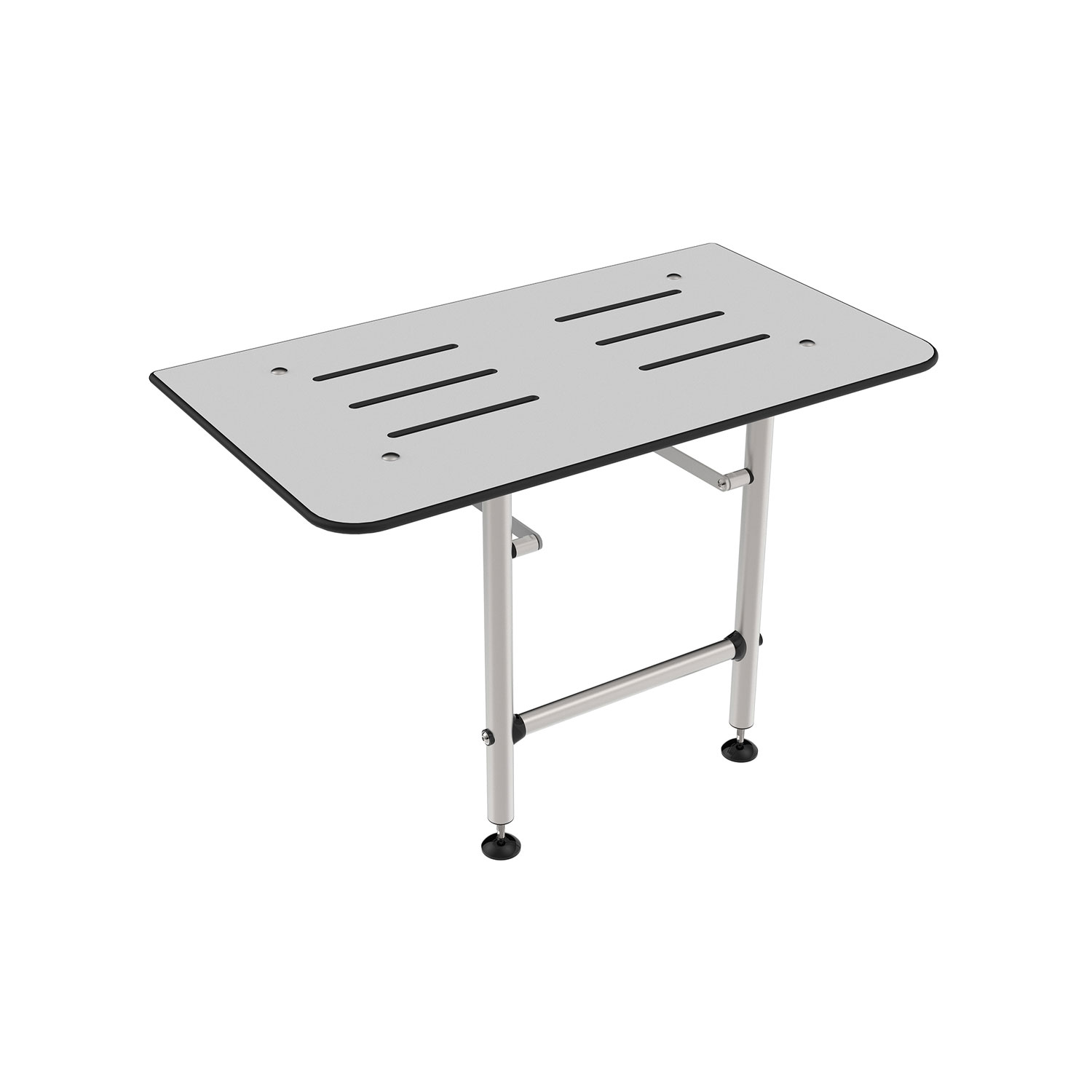 Economic Medium Shower Seat with Legs,<BR>Stainless Steel and HPL