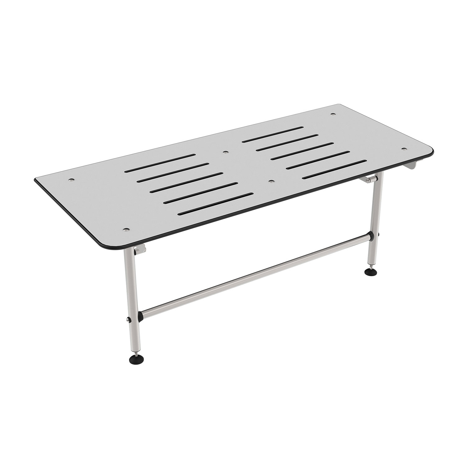 Economic Extra Large Shower Seat with Legs, Stainless Steel and HPL