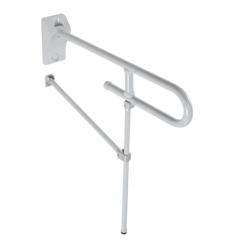 Folding Grab Bar with Floor Support Leg
