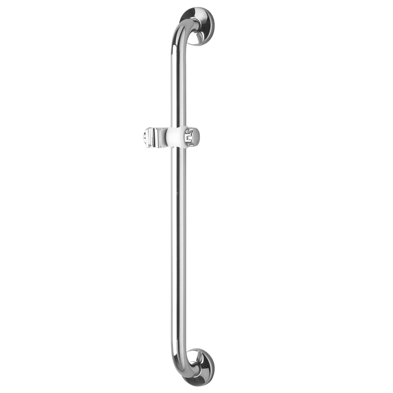 Luxor Series High-Polish Vertical Grab Bar with Hand Shower Holder, 47"