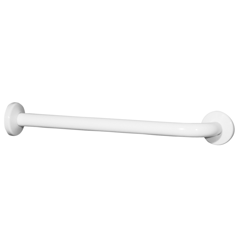 Maxima Straight Grab Bar with One 90 Degree Fixed Flange, Anti-microbial