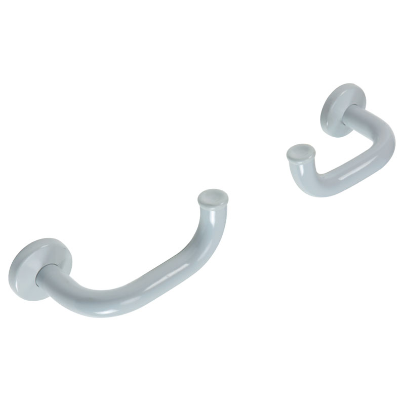 Handle-Shaped Grab Bars, Vinyl coated, Set of 2