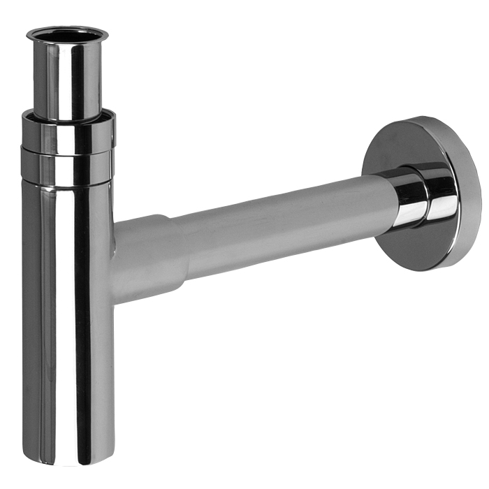 Sifone per lavabo, corpo tondo lungo