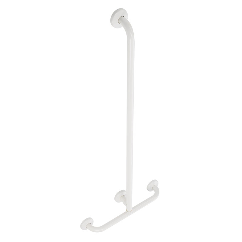 T-shaped safety grab bar, equipped with adjustable hand shower holder