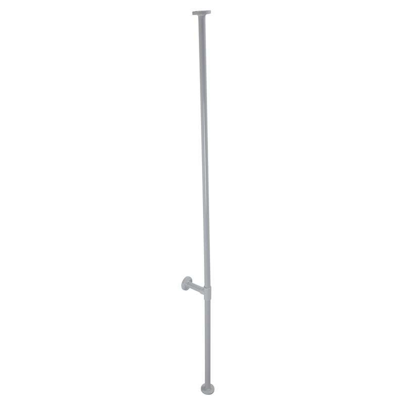 Vertical, customizable, safety grab bar from ceiling to floor