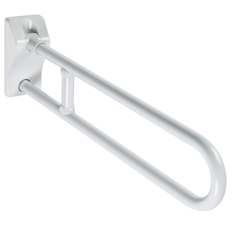 Folding and Rotating Anti-microbial Grab Bar with No-Pinch Flange, 34"