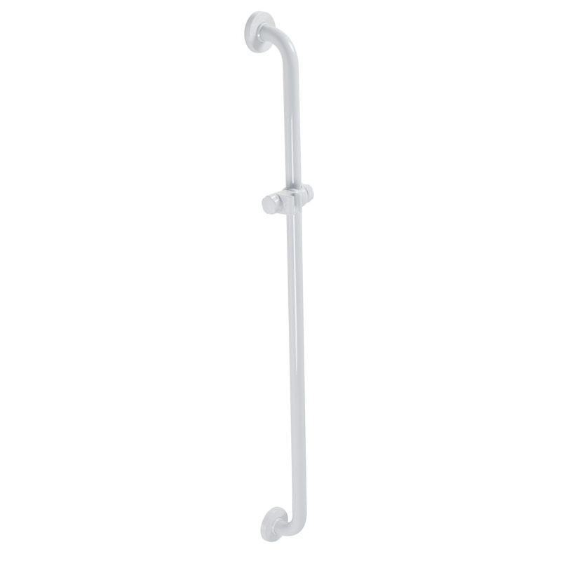 Vertical safety grab bar with hand-shower holder