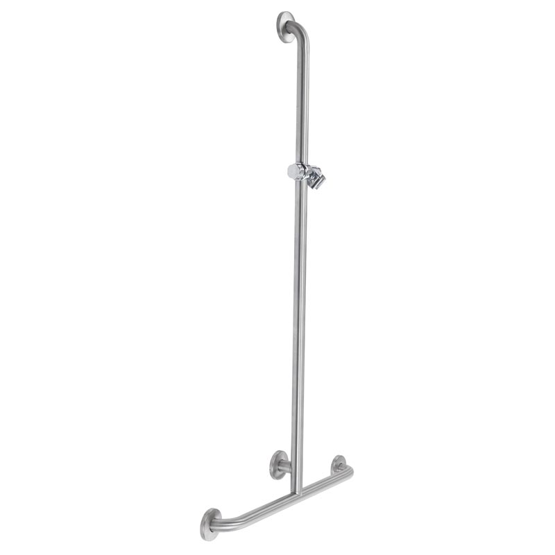”T” safety Grab bar equipped with shower head holder