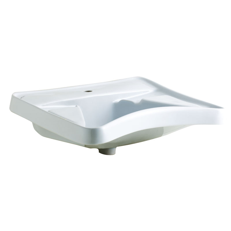 Ergonomic Sink With Elbow Rests And Triangle Shaped Basin
