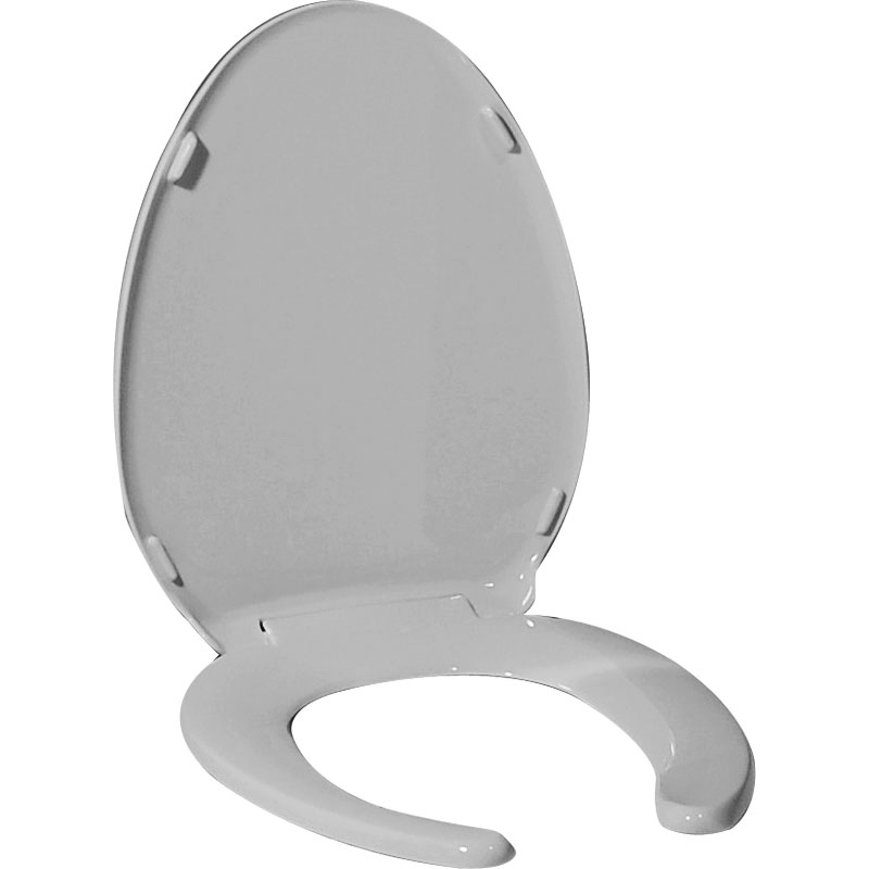 Toilet seat with cover in polypropylene. With front opening