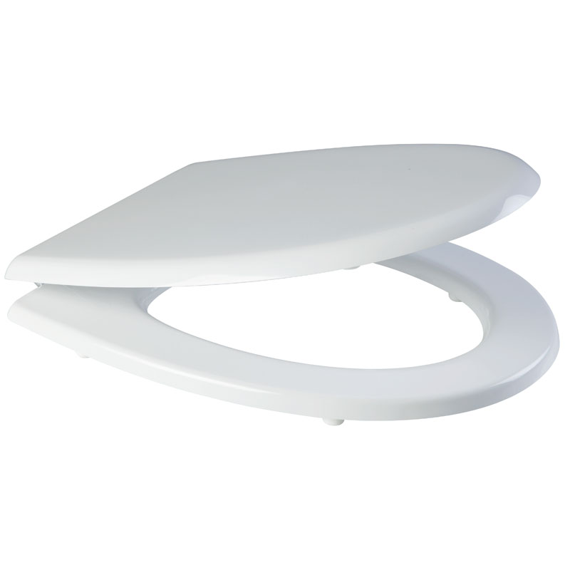 Toilet seat with cover in lacquered wood