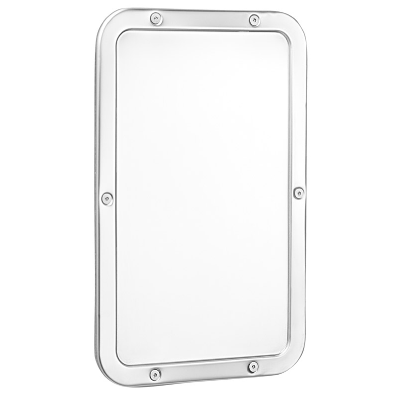 Mirror in stainless steel with frame