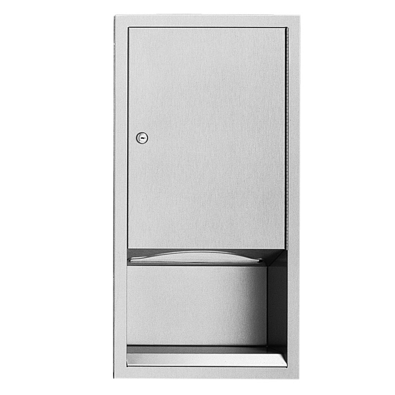 Distributore di salviette - 600 fogli a "C" - per installazione ad incasso a parete