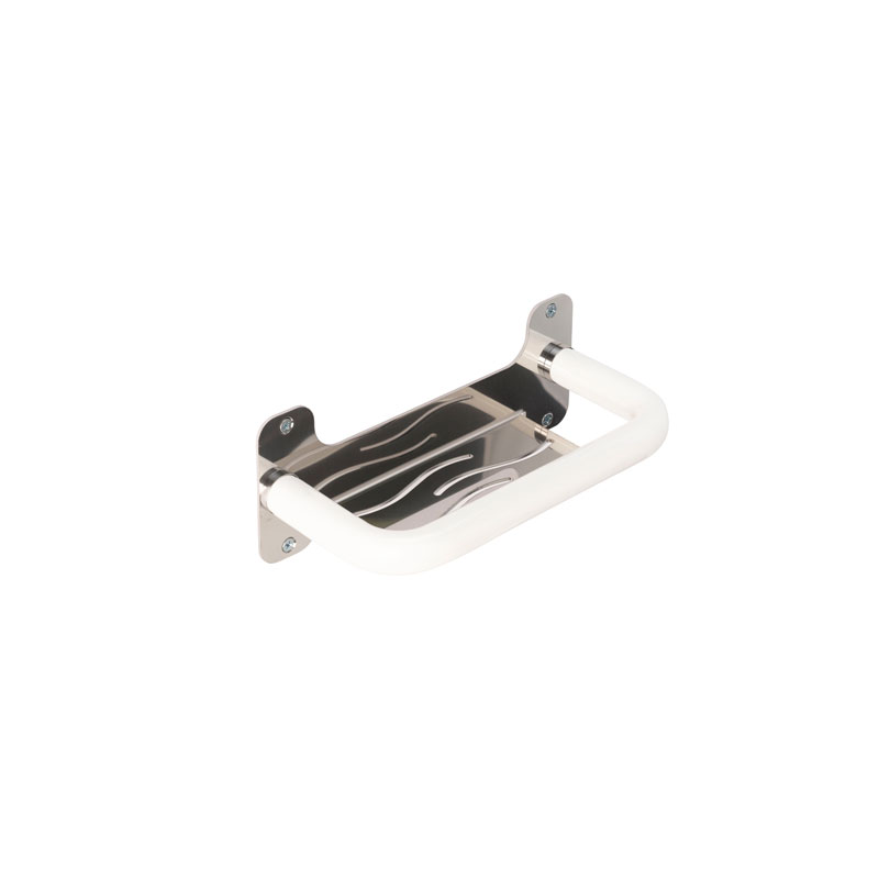 Maxima Assist Grab Bar with Stainless Steel Curved Shelf