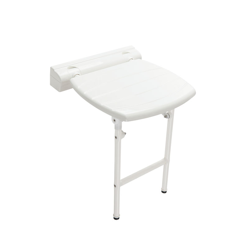 Asiento de ducha abatible con soporte al suelo