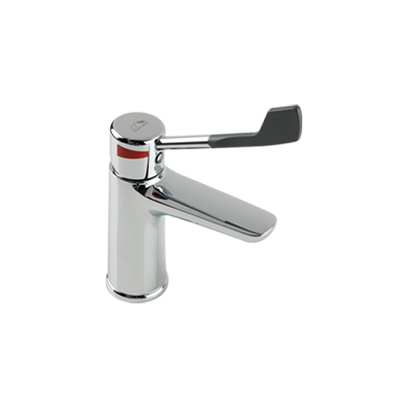 Single-control mixer for washbasin with long lever