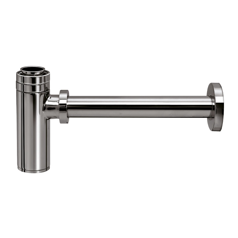 Sifone per lavabo, corpo tondo lungo