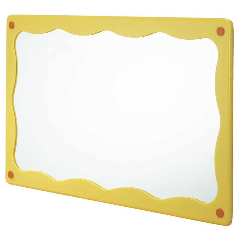 Bathroom mirror with frame in acrylic stone