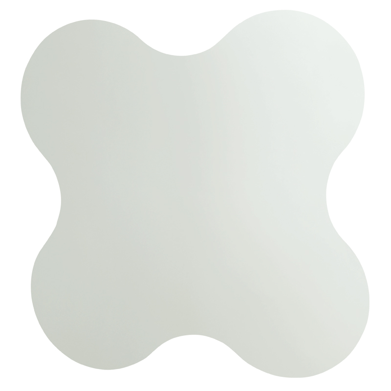 Specchio bagno a forma fiore quadrato con angoli lobati
