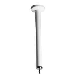 Shower curtain rod ceiling support