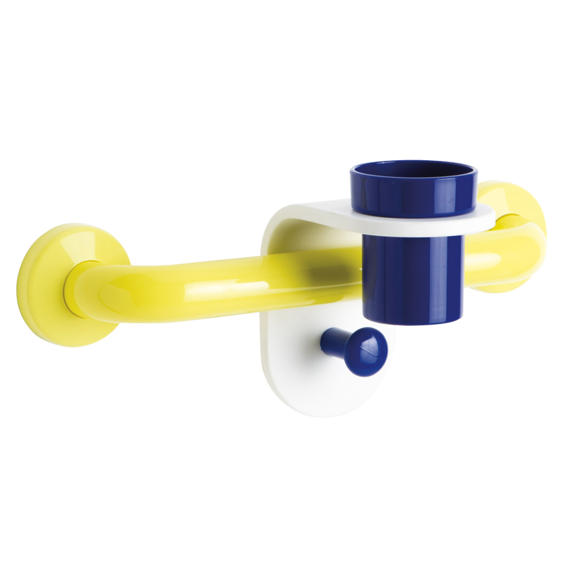 Barra con supporto porta bicchiere e gancio porta telo