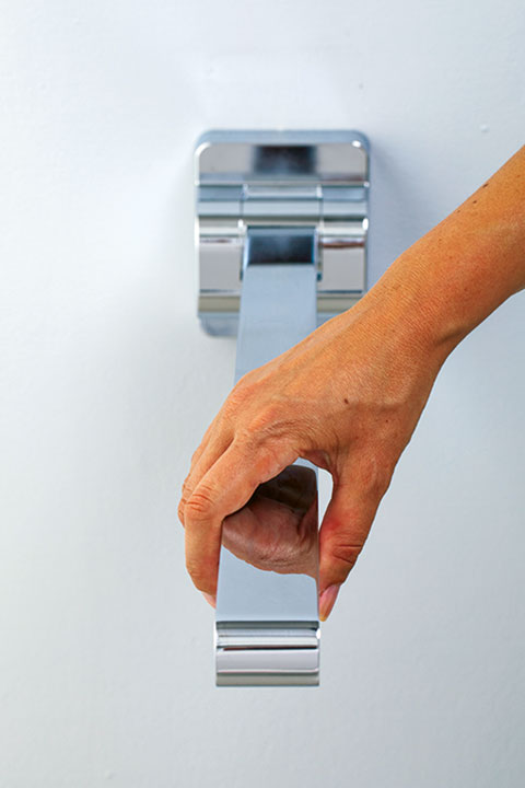 Folding grab bar