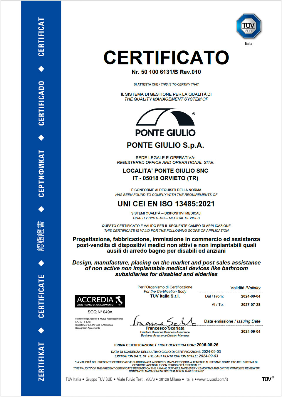  UNI CEI EN ISO 13485:2021