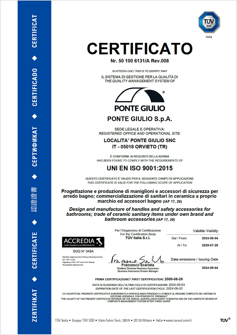  UNI EN ISO 9001:2021 