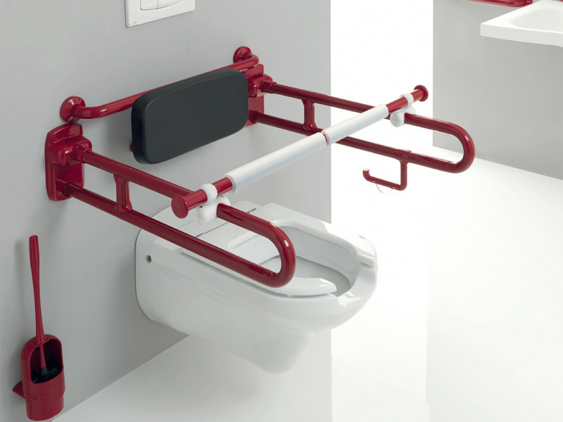 Esempio traversa per ausili su vaso sanitario
