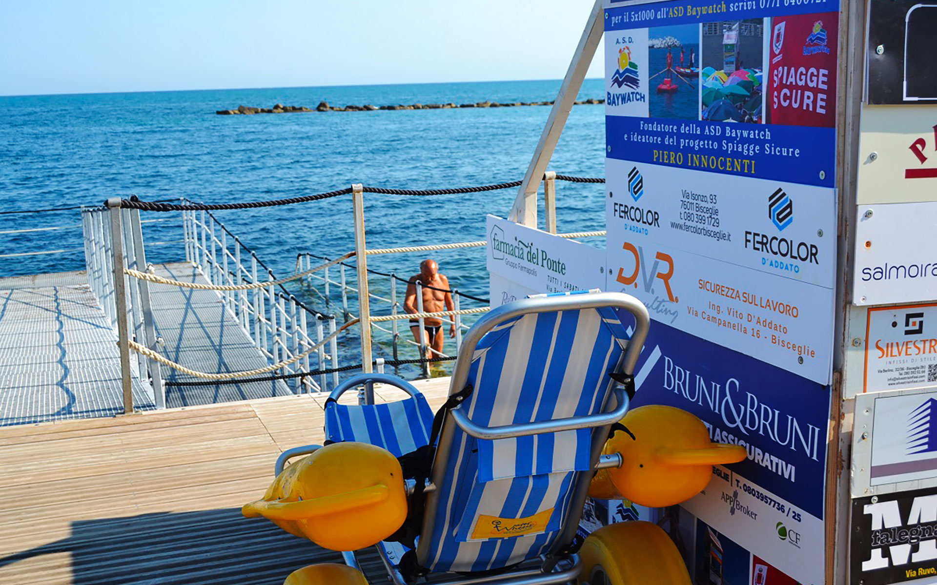 Accesso libero in acqua per tutti a Bisceglie