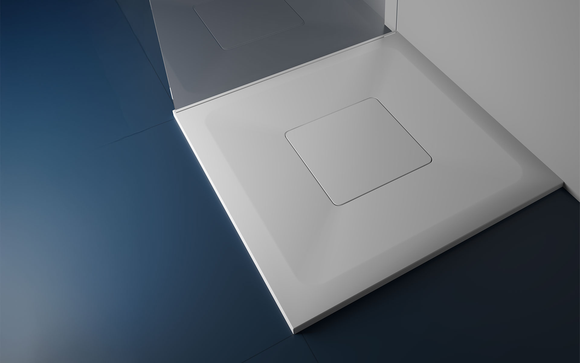 Un piatto doccia in pietra acrilica Ponte Giulio