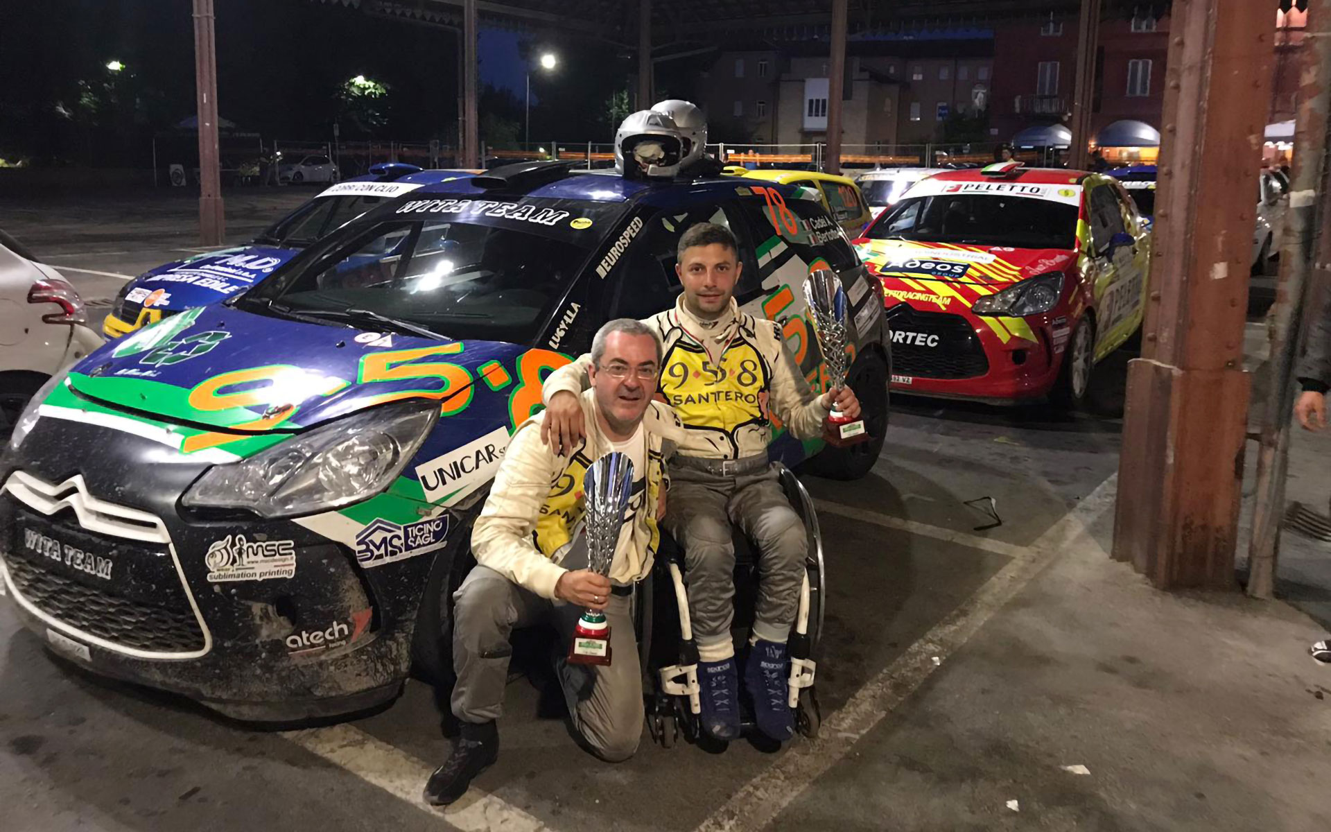 Cadei vittoria rally con navigatore