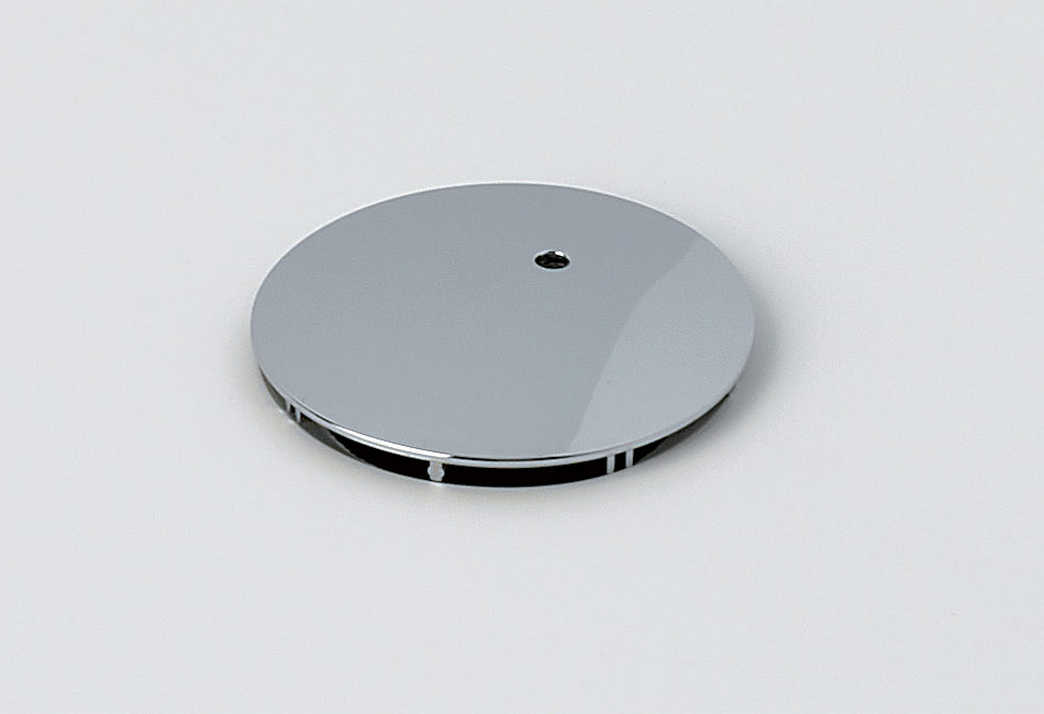 Shower tray with chrome-plated drain 