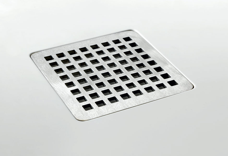 Shower with steel gully drain cover 