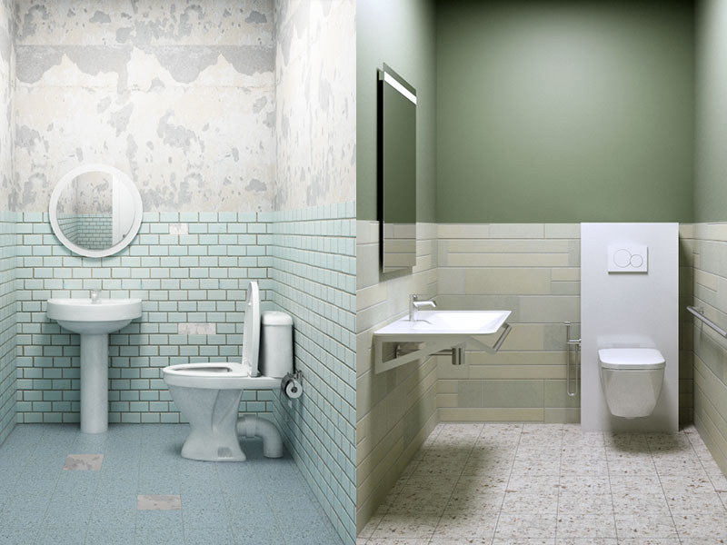 Bathroom sanitary ware for accommodation facilities