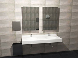 Top lavabo a vasca tonda