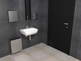 Lavabo singolo per restroom