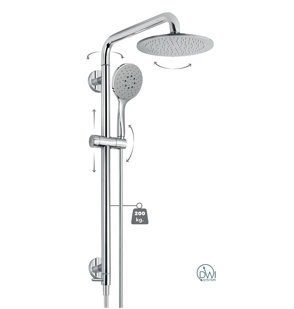 Solo shower column grab bar