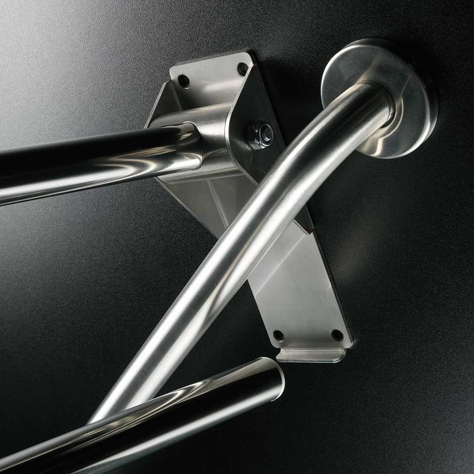 Stainless steel grab bar for private and public use