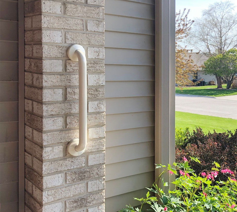 Grab bars used throughout the home