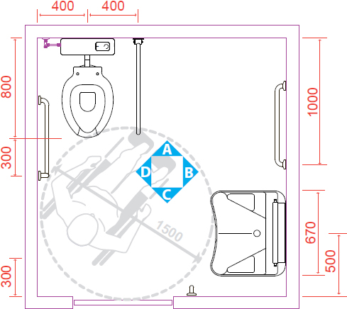 Bagno disabili, dimensioni wc e lavabo, news