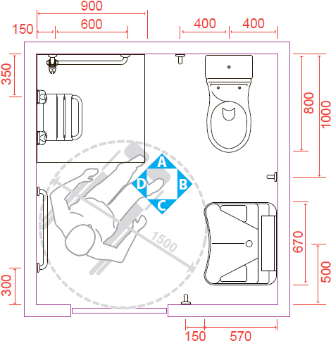 Bagno Disabili 140x180 Dwg Cuppaiprecpi