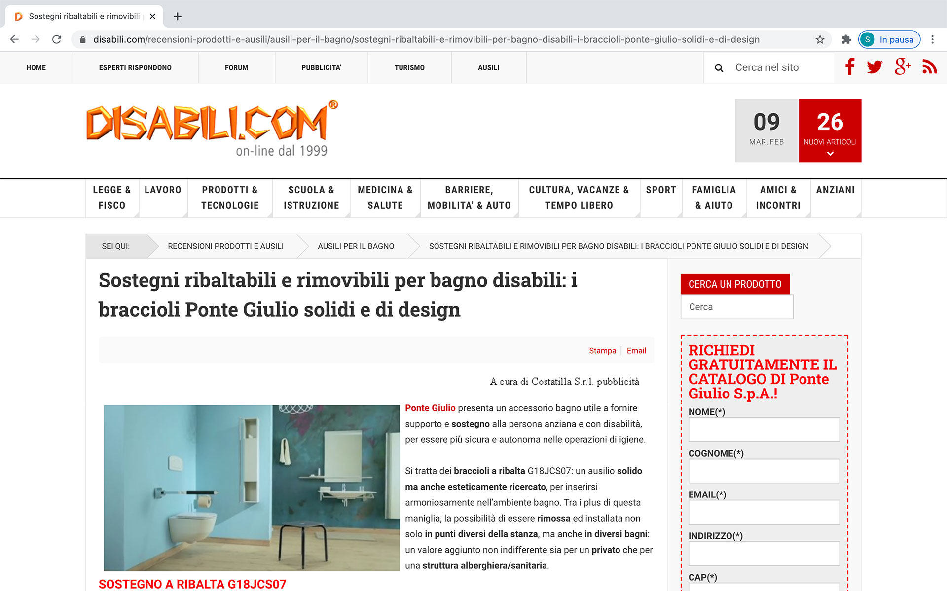 Disabili.com presenta i bagni Ponte Giulio