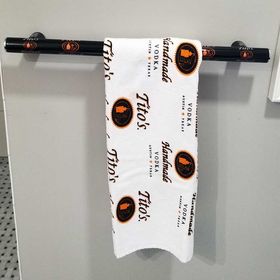 Custom grab bar for a safe bathroom
