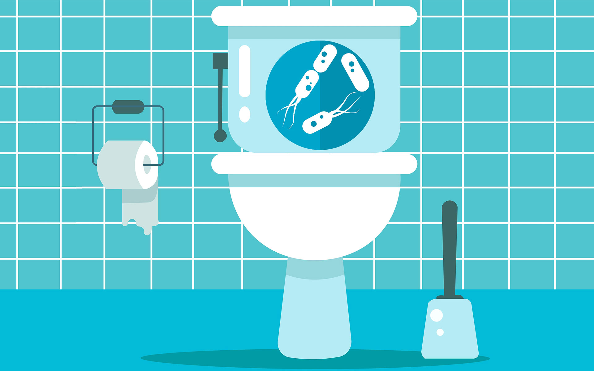 A public toilet with poor ventilation is dangerous